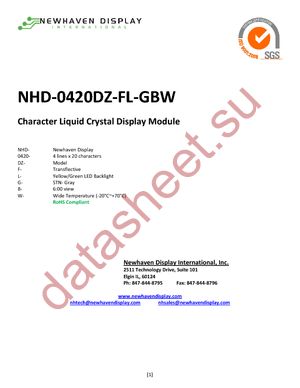 NHD-0420DZ-FL-GBW datasheet  